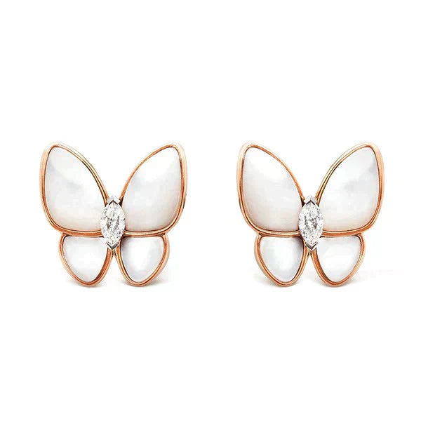 [LUXE NOBLE]BUTTERFLY MOP DIAMOND EARRINGS