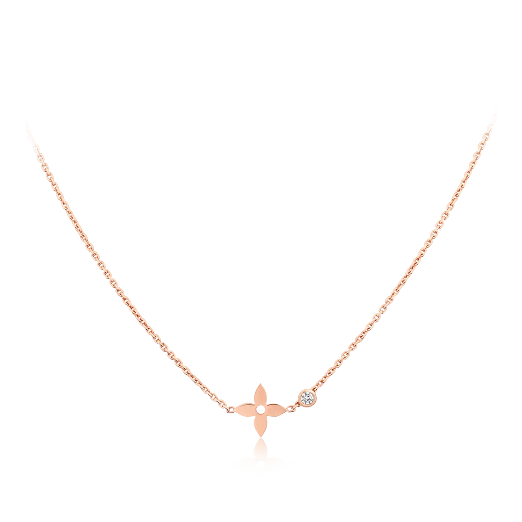 [LUXE NOBLE]BLOSSOM PENDANT PINK GOLD AND DIAMOND