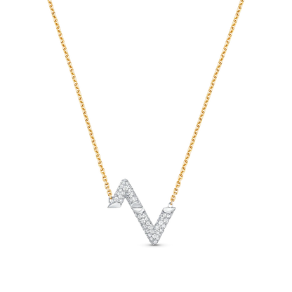 [LUXE NOBLE]VOLT SILVER DIAMOND PEDANT NECKLACE
