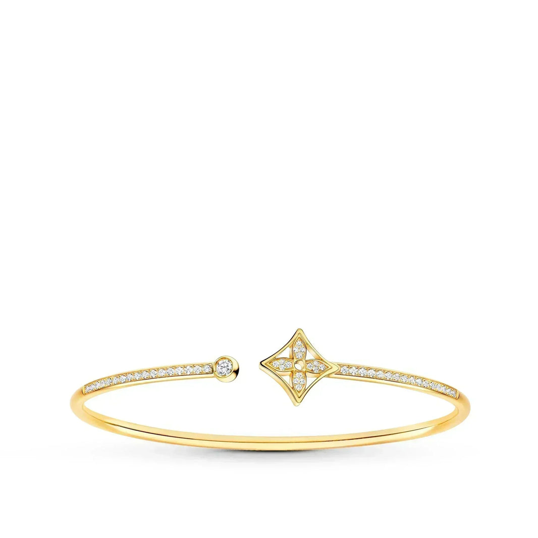[LUXE NOBLE]IDYLLE GOLD OPEN BRACELET DIAMOND PAVED