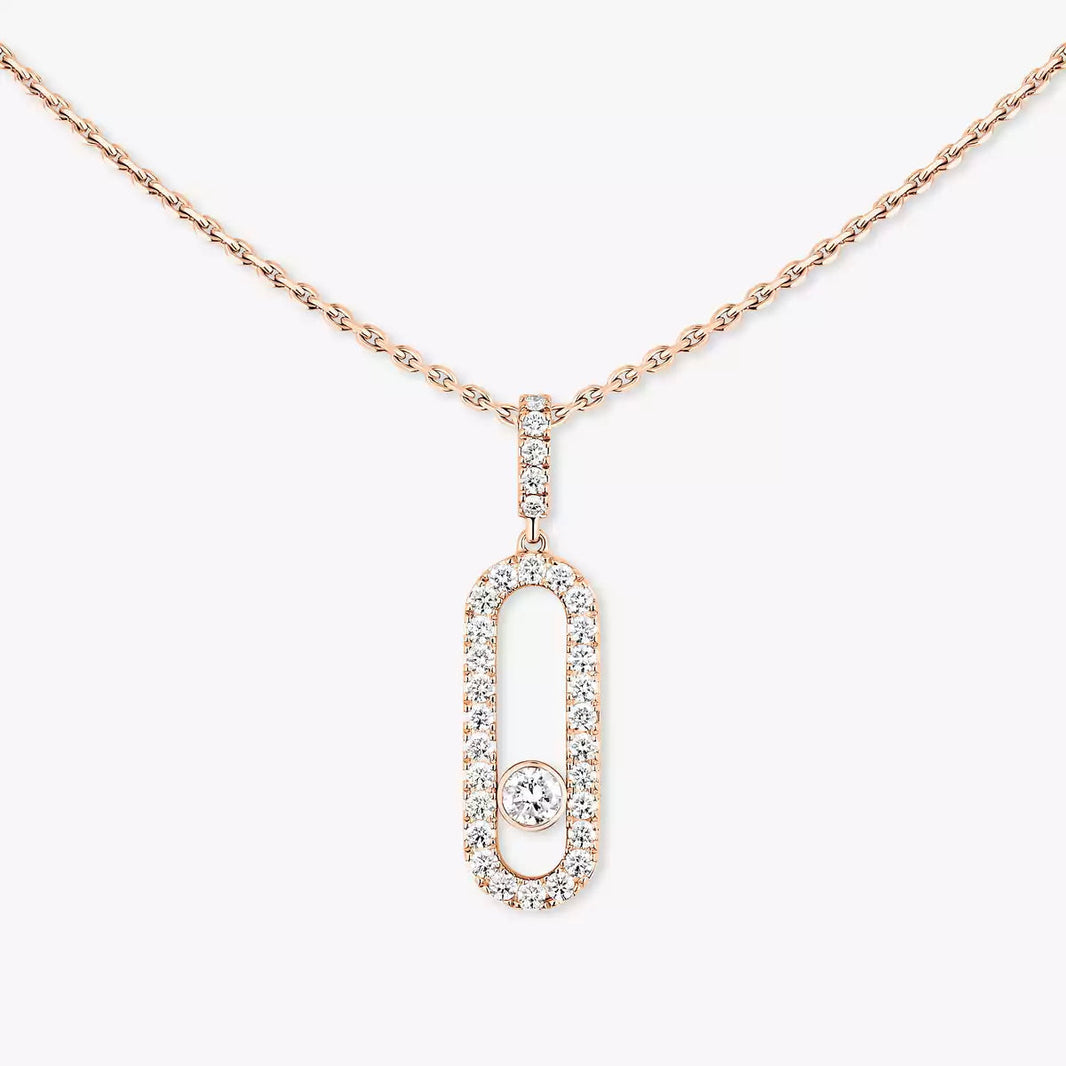 [LUXE]Move Uno Diamond Necklace in Rose Gold