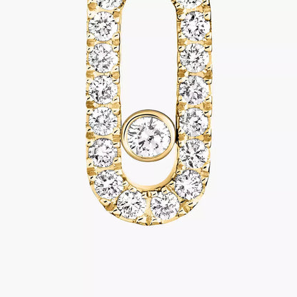 [LUXE]Move Uno Single Diamond Hoop Earring