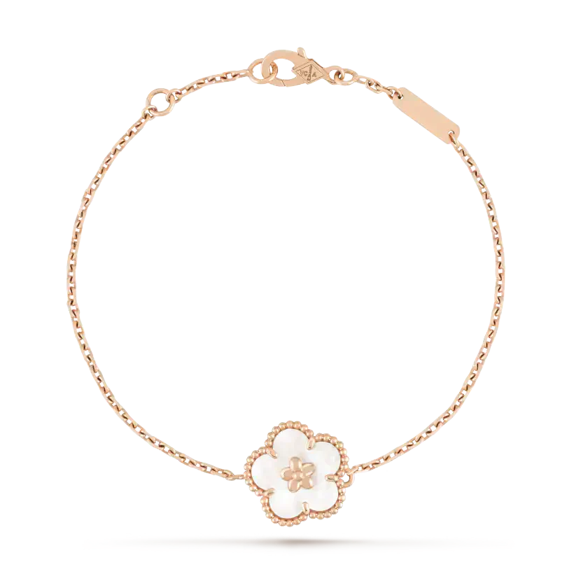 [LUXE NOBLE]LUCKY WHITE MOP PLUM BLOSSOM  BRACELET