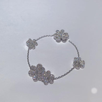 [LUXE NOBLE]FRIVOLE SILVER 5 FLOWERS BRACELET