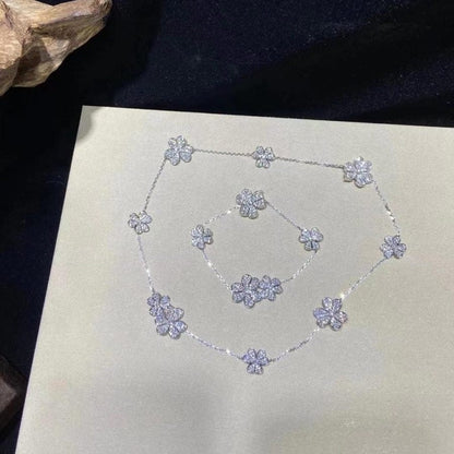 [LUXE NOBLE]FRIVOLE SILVER 5 FLOWERS BRACELET