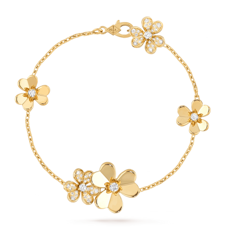 [LUXE NOBLE]FRIVOLE GOLD 5 FLOWERS BRACELET