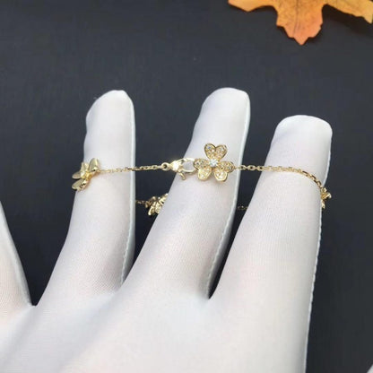 [LUXE NOBLE]FRIVOLE GOLD 5 FLOWERS BRACELET