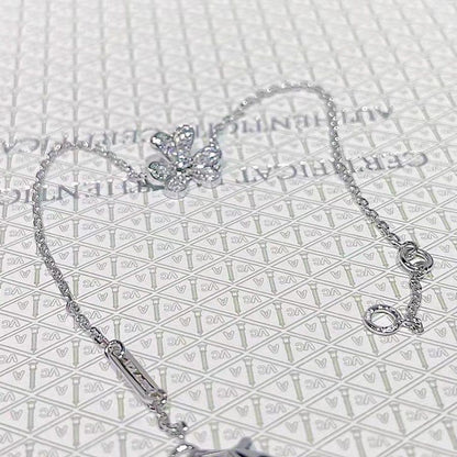 [LUXE NOBLE]FRIVOLE SILVER FLOWER DIAMOND BRACELET