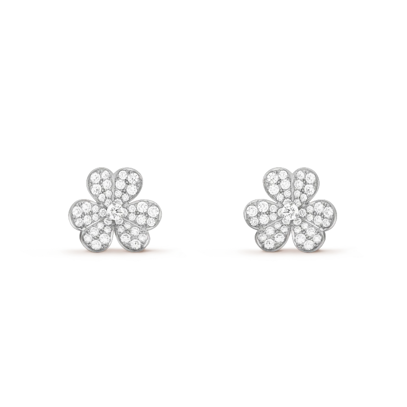 [LUXE NOBLE]FRIVOLE SILVER FLOWER DIAMOND EARRINGS
