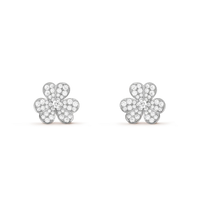 [LUXE NOBLE]フリヴォル シルバー フラワー ダイヤモンド イヤリング