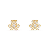 [LUXE NOBLE]FRIVOLE GOLD FLOWER DIAMOND EARRINGS
