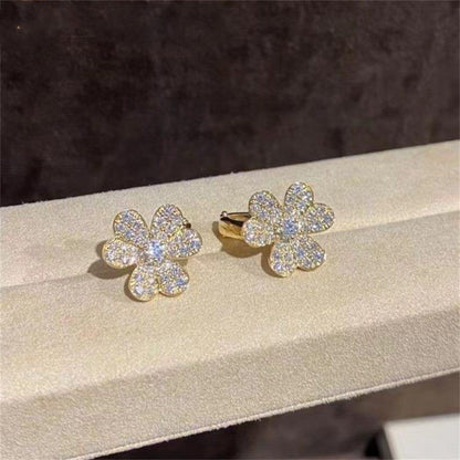 [LUXE NOBLE]FRIVOLE GOLD FLOWER DIAMOND EARRINGS