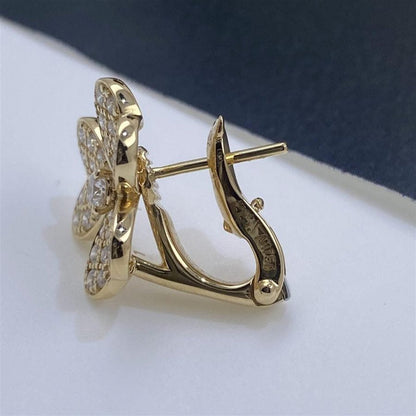 [LUXE NOBLE]FRIVOLE GOLD FLOWER DIAMOND EARRINGS