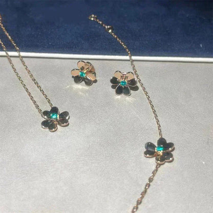 [LUXE NOBLE]フリヴォルフラワー マラカイト イヤリング