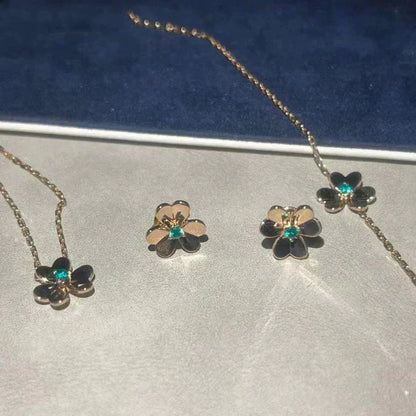 [LUXE NOBLE]フリヴォルフラワー マラカイト イヤリング