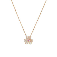 [LUXE NOBLE]FRIVOLE ROSE GOLD FLOWER DIAMOND NECKLACE