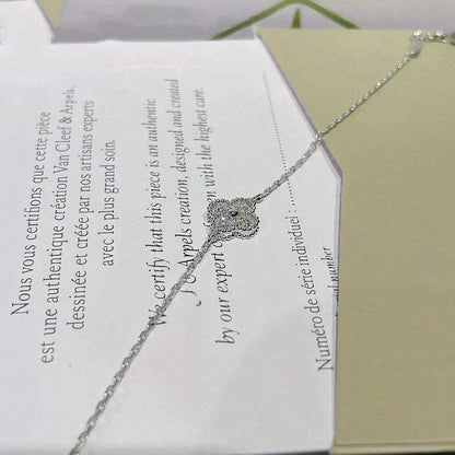 [LUXE NOBLE]CLOVER  SINGLE FLOWER BRACELET SILVER