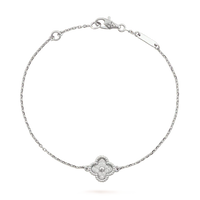 [LUXE NOBLE]CLOVER  SINGLE FLOWER BRACELET SILVER