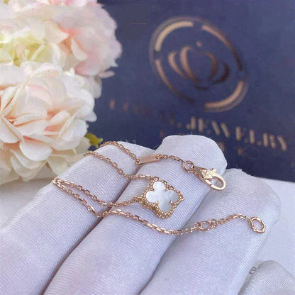 [LUXE NOBLE]CLOVER WHITE MOP SINGLE FLOWER BRACELET