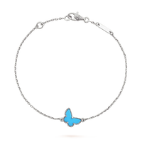 [LUXE NOBLE]BUTTERFLY TURQUOISE BUTTERFLY BRACELET SILVER