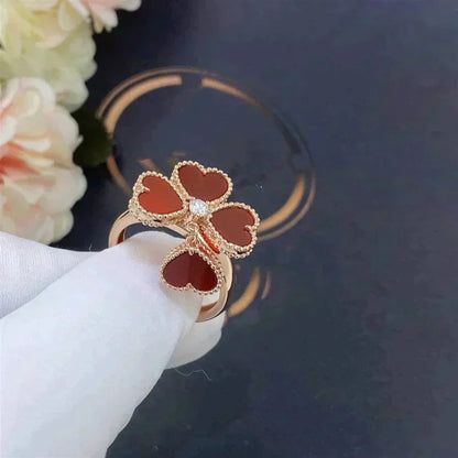 [LUXE NOBLE]SWEET CLOVER CARNELIAN RING