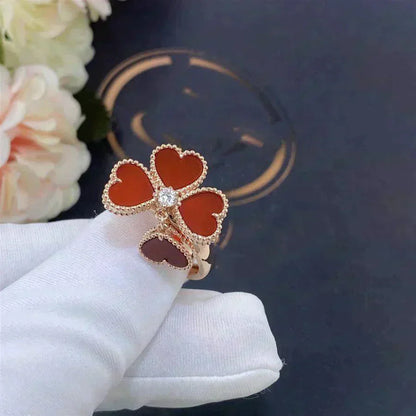 [LUXE NOBLE]SWEET CLOVER CARNELIAN RING