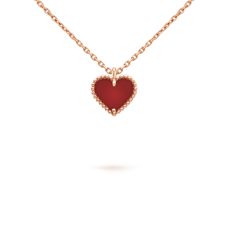 [LUXE NOBLE]SWEET CLOVER CARNELIAN HEART NECKLACE