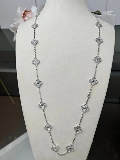 [LUXE NOBLE]クローバー 20モチーフ ダイヤモンド シルバー