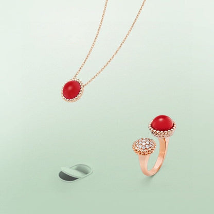 [LUXE NOBLE]PERLEE COULEURS DIAMOND ROSE GOLD BETWEEN THE FINGER RING