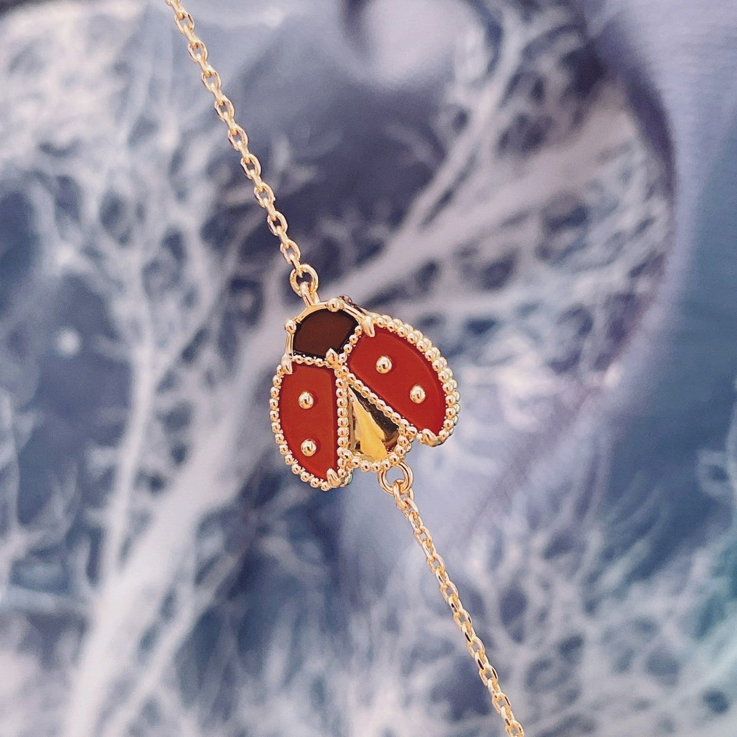 [LUXE NOBLE]LUCKY SPRING 1 MOTIF PINK GOLD BRACELET