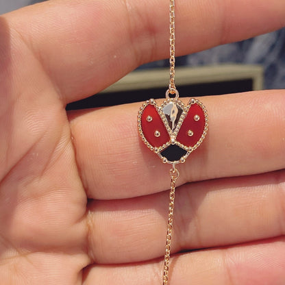 [LUXE NOBLE]LUCKY SPRING 1 MOTIF PINK GOLD BRACELET