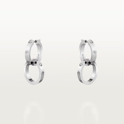 [Luxe Jewelry]LOVE 3.3MM DANGLE EARRINGS