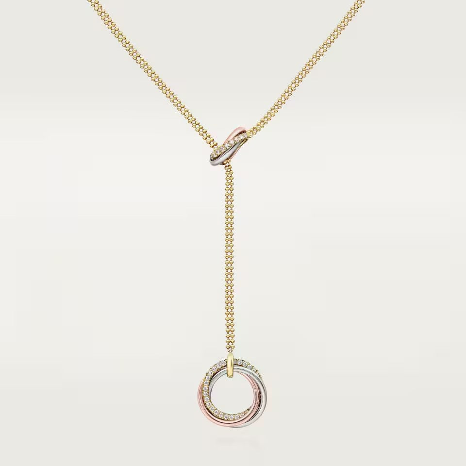 [Luxe Jewelry]TRINITY DIAMONDS NECKLACE